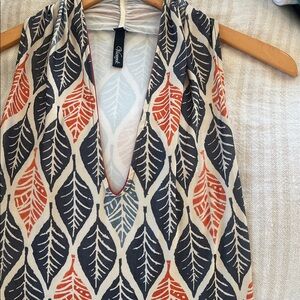 Leaf Patterned Maxi Dress